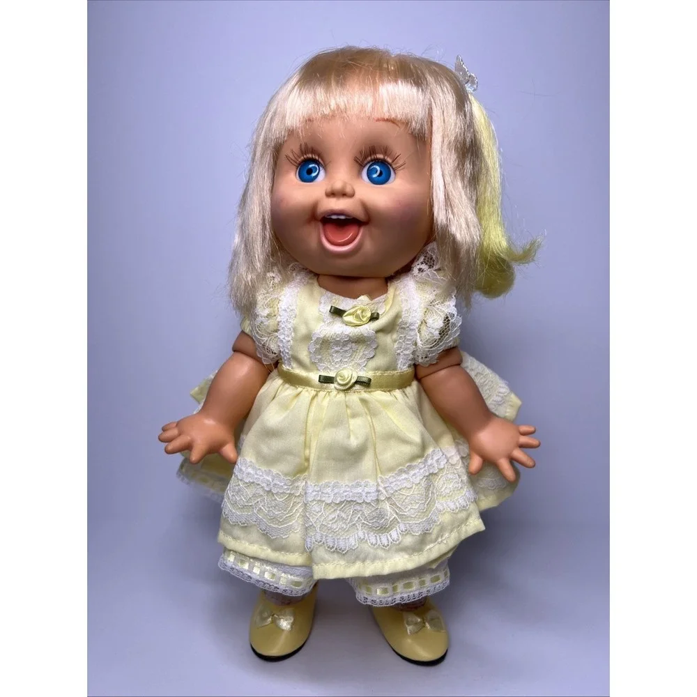 Vintage 1990 Galoob Baby Face So Playful Beth #10 Rare Yellow Ponytail HTF